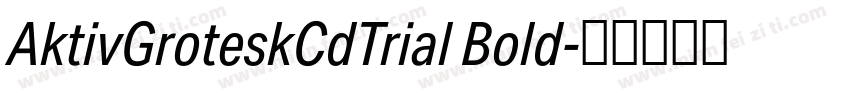 AktivGroteskCdTrial Bold字体转换